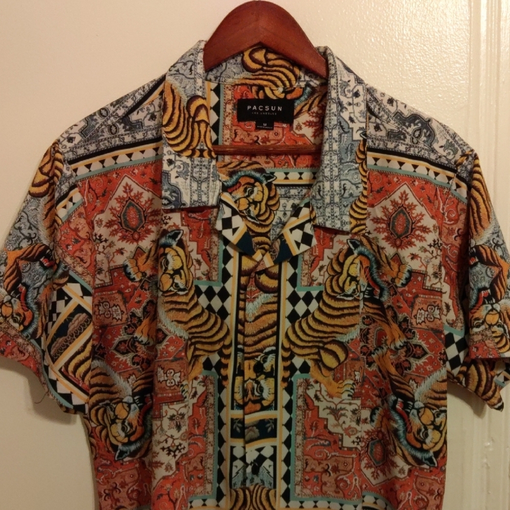 Versace Multicolor Graphic Shirt